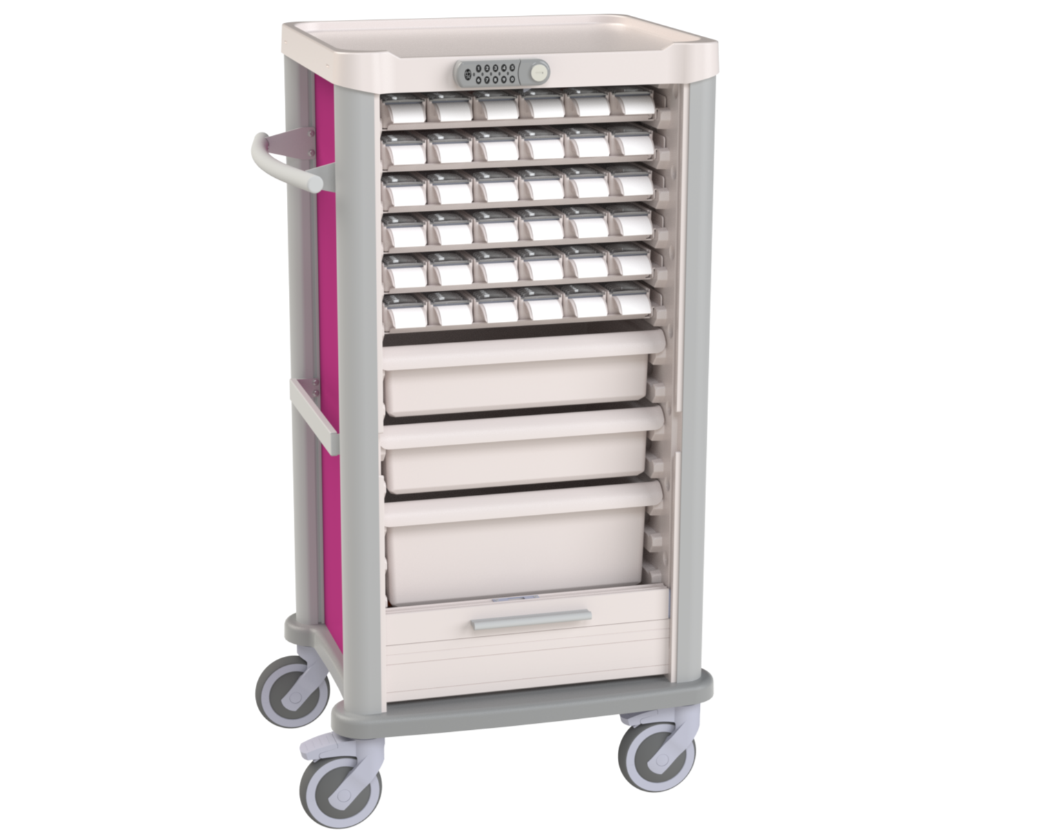 Medication Compact cart- 36 patients daily distribution
