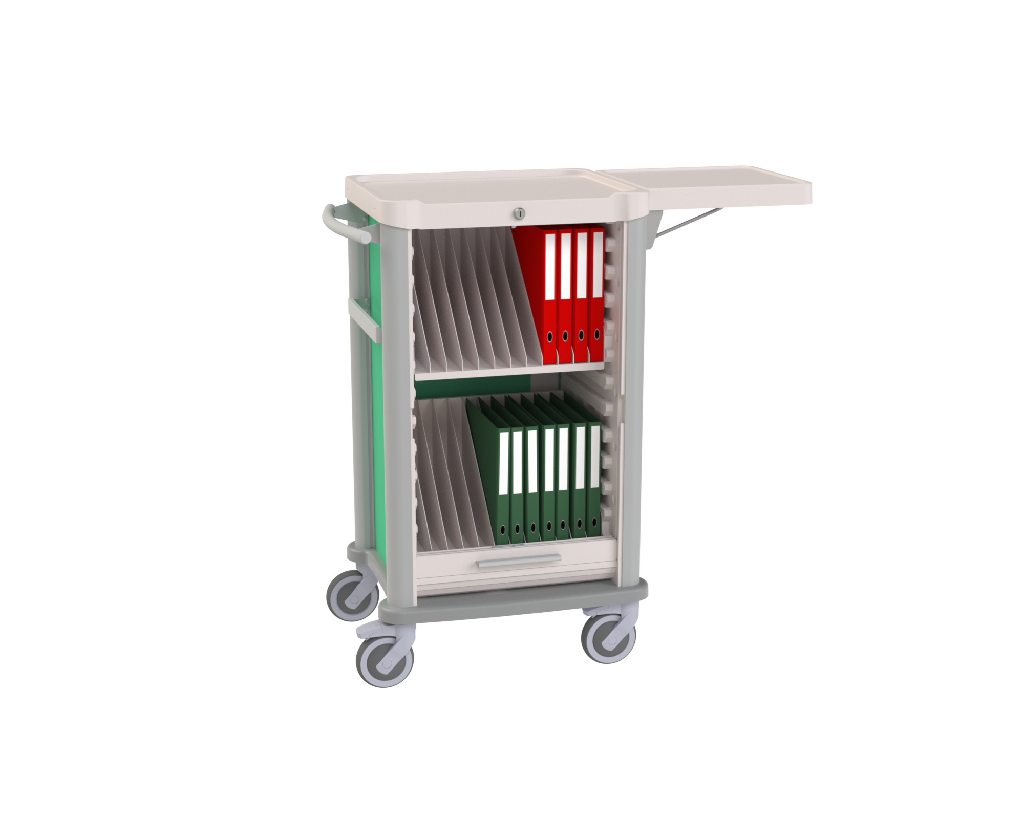 Medical file cart - Simple - 24 cases