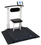 3-in-1 Portable Wheelchair Scale with Fold-Up Seat & Handrail | 1,000 lb Capacity