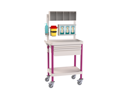 600x400 Equipped Medical Utility and Procedure Cart (Model 1003.01T01)