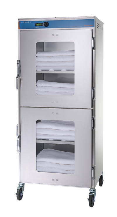 dual warming cabinet