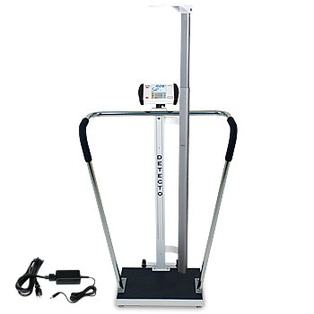 Bariatric Scale with Digital Height Rod and Handrails (6854DHR-AC)