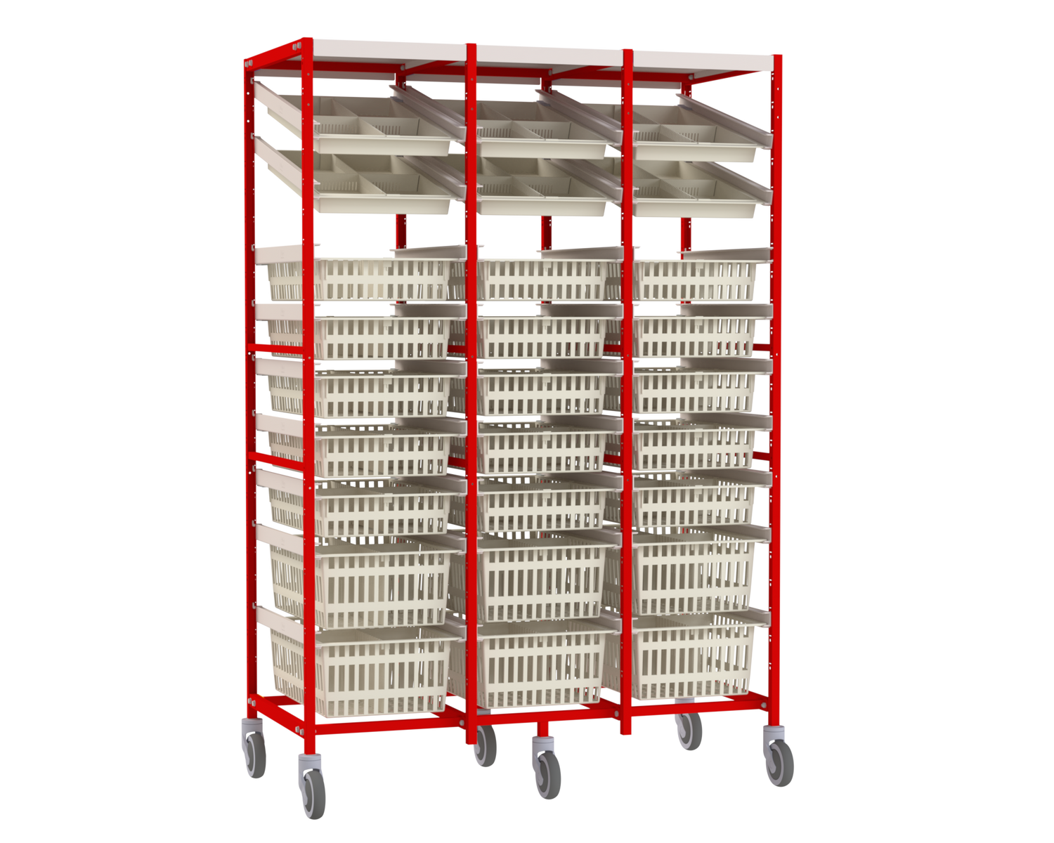 plenty of storage capacity on wheels