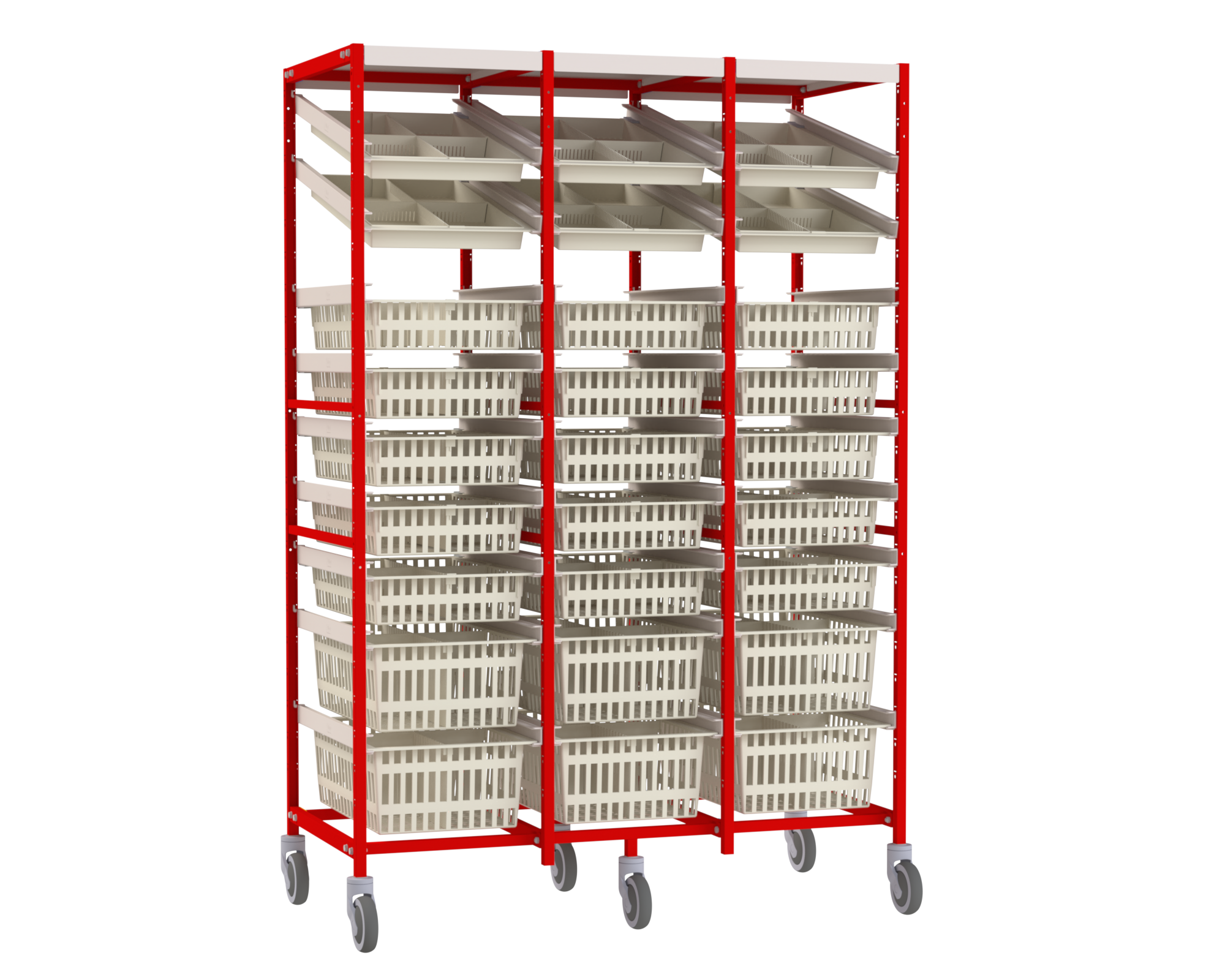 plenty of storage capacity on wheels
