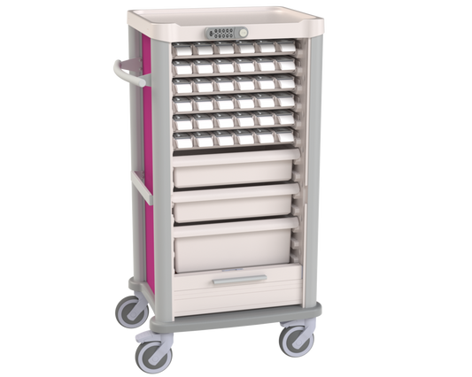 Medication Compact cart- 36 patients daily distribution