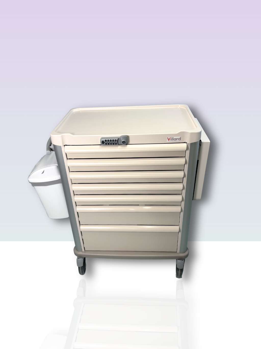 Chariot à médicaments Villard Eolis 600x400 avec serrure électronique et bacs de distribution (1006.01E30)