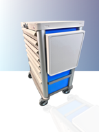 Chariot à médicaments Villard Eolis 600x400 avec serrure électronique et bacs de distribution (1006.01E30)