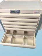 Chariot à médicaments Villard Eolis 600x400 avec serrure électronique et bacs de distribution (1006.01E30)