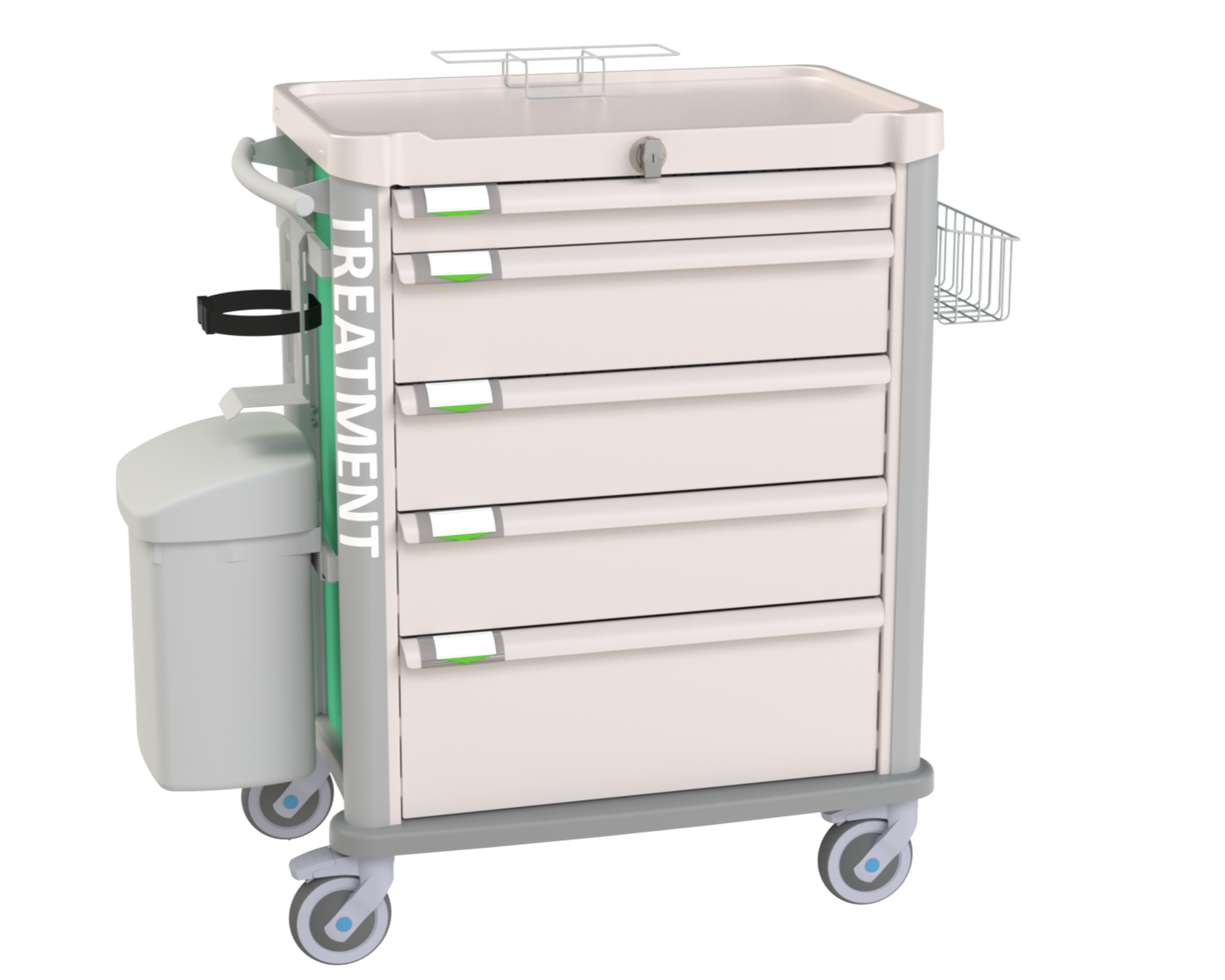 Treatment Cart with Central Key Lock- T01