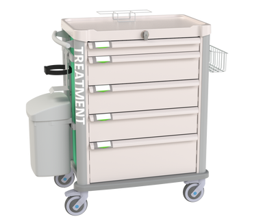Treatment Cart with Central Key Lock- T01