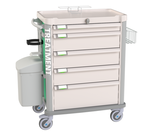 Treatment Cart with Central Key Lock- T01