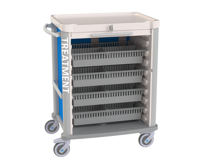 Treatment cart w/ roller shutter & Meshed Basket