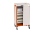 Medical cart with storage compartments on a white background