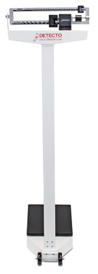 DETECTO 338 Mechanical Weigh-Beam Physician Scale with Height Rod