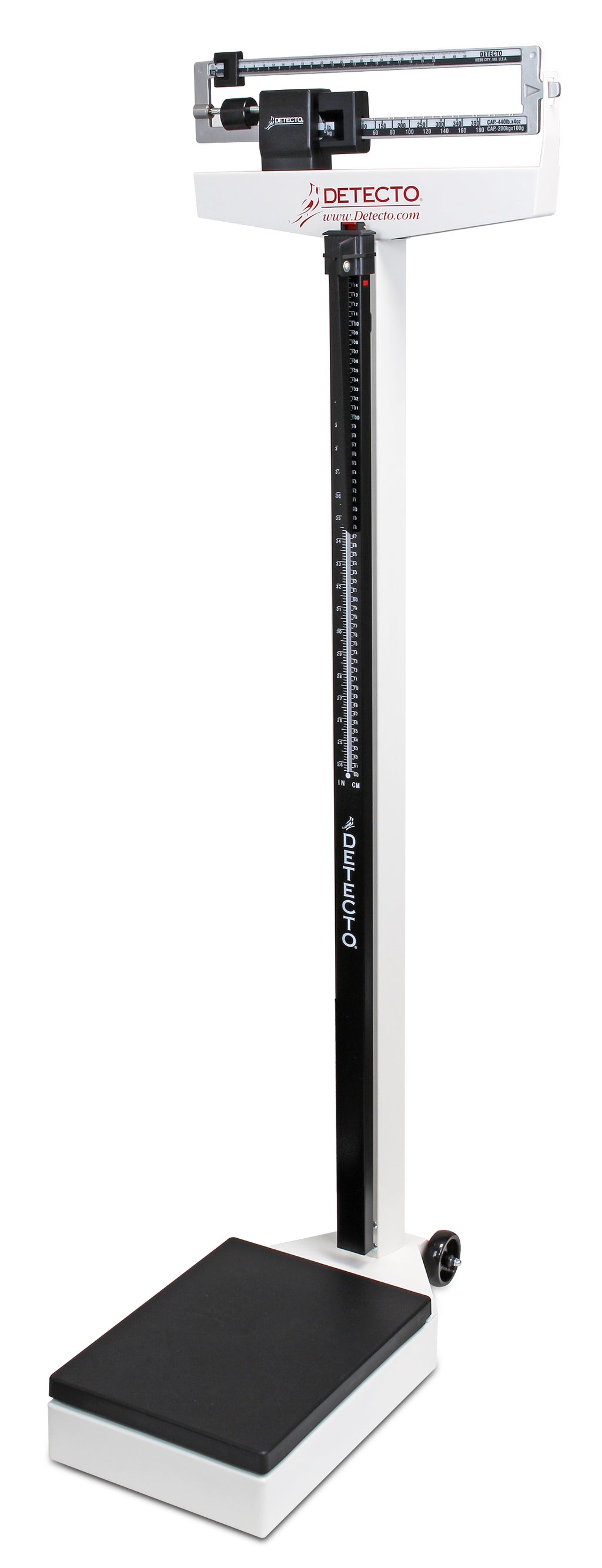 DETECTO 338 Mechanical Weigh-Beam Physician Scale with Height Rod