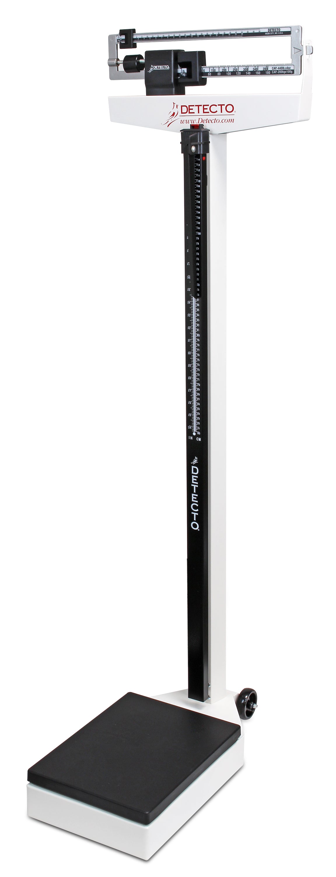 DETECTO 338 Mechanical Weigh-Beam Physician Scale with Height Rod