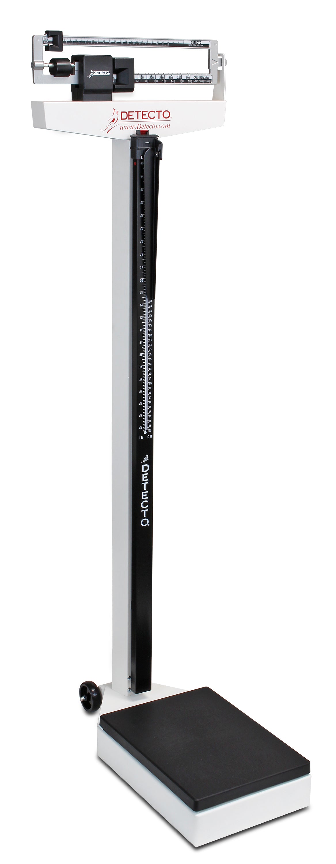 DETECTO 338 Mechanical Weigh-Beam Physician Scale with Height Rod