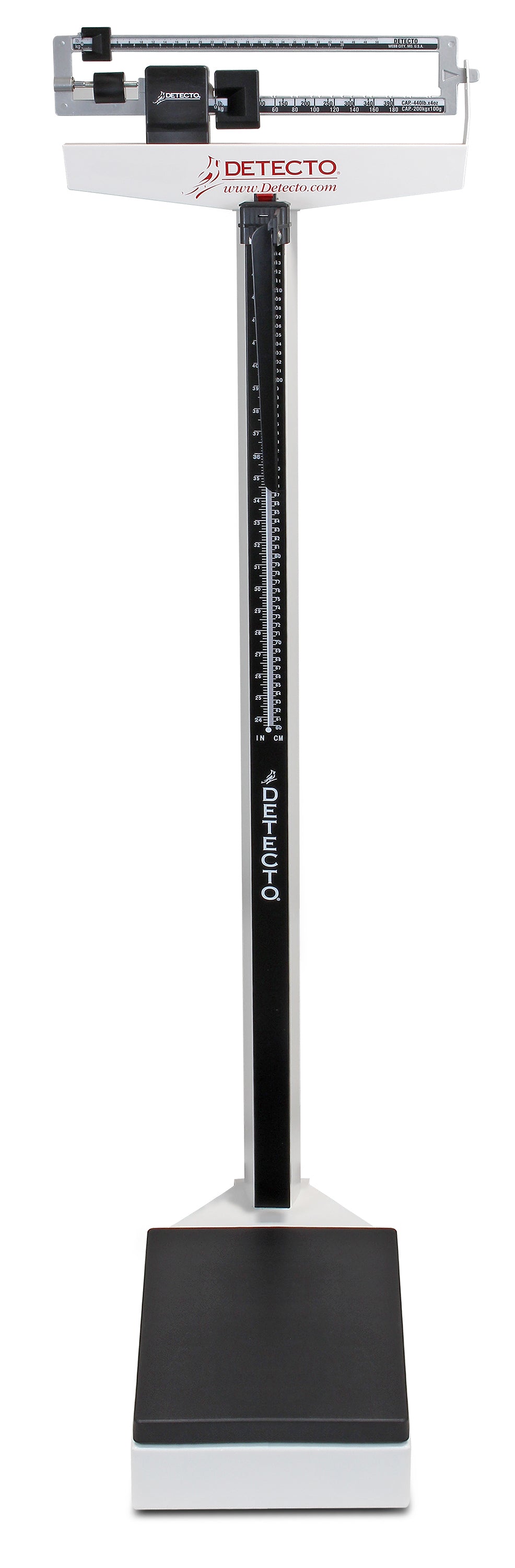 DETECTO 338 Mechanical Weigh-Beam Physician Scale with Height Rod