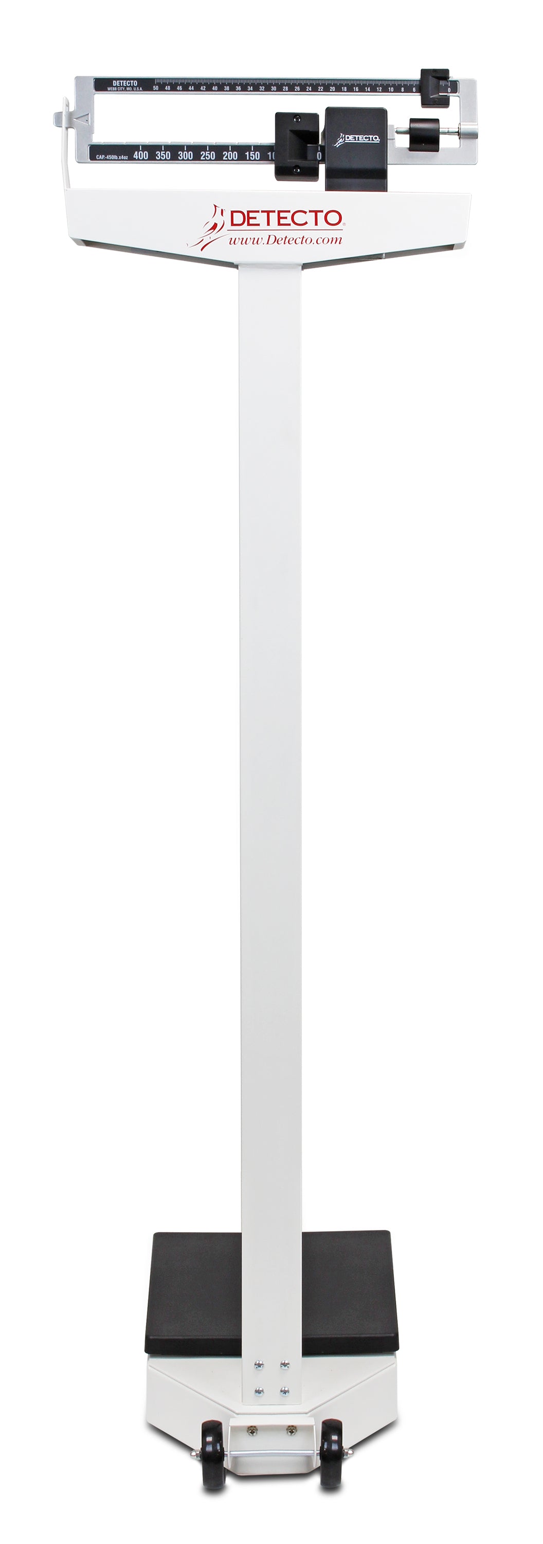 DETECTO 338 Mechanical Weigh-Beam Physician Scale with Height Rod