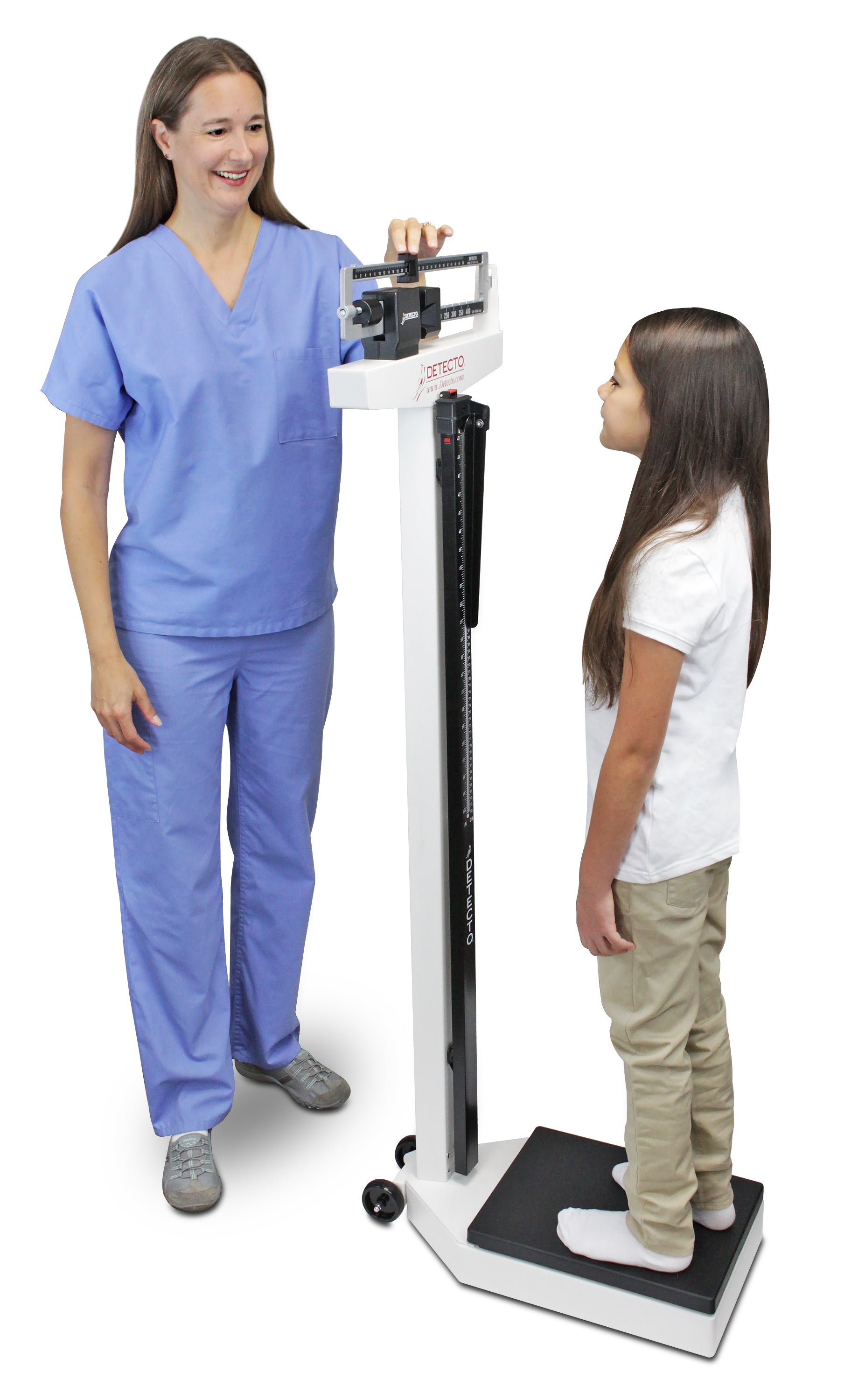 DETECTO 338 Mechanical Weigh-Beam Physician Scale with Height Rod