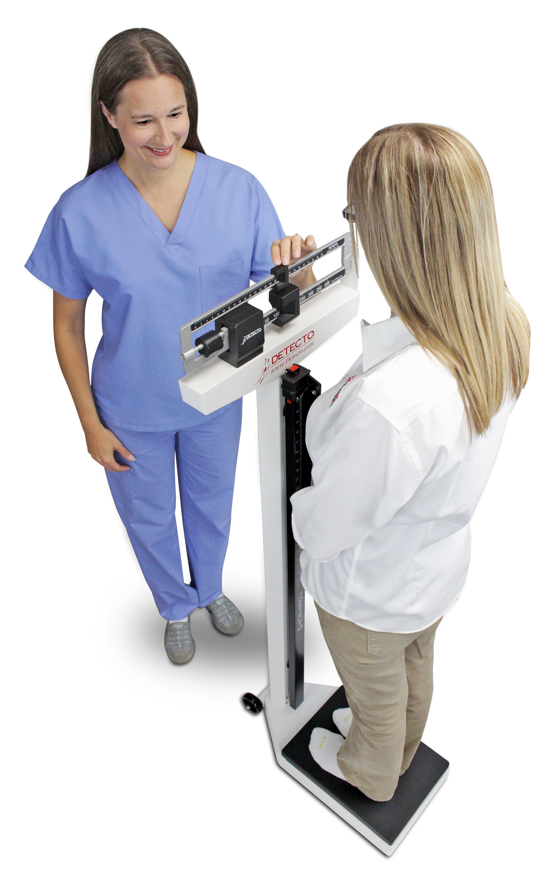 DETECTO 338 Mechanical Weigh-Beam Physician Scale with Height Rod