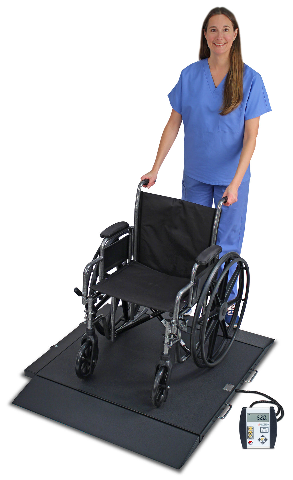 Portable Low-Profile Wheelchair Scale | 1,000 lb Capacity with Remote Display