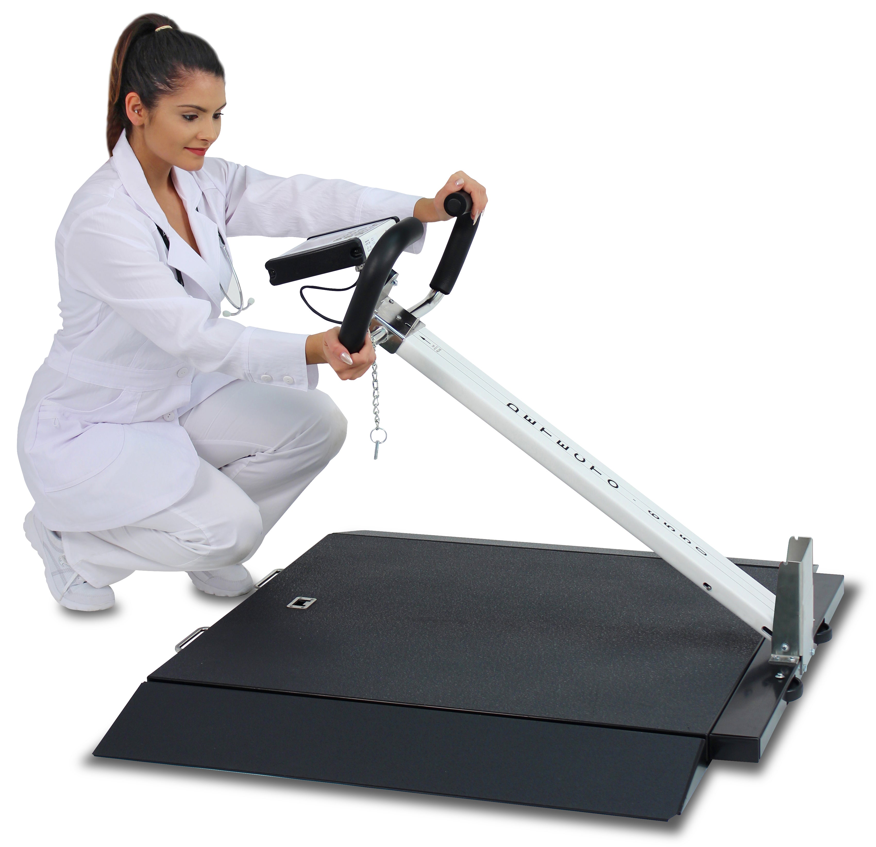 Portable Wheelchair Scale with Fold-Up Column | EMR Ready | 1,000 lb Capacity