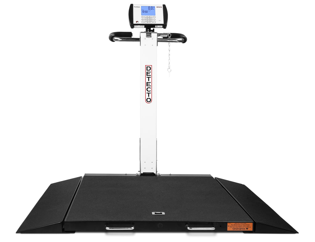 Portable Wheelchair Scale with Fold-Up Column | EMR Ready | 1,000 lb Capacity