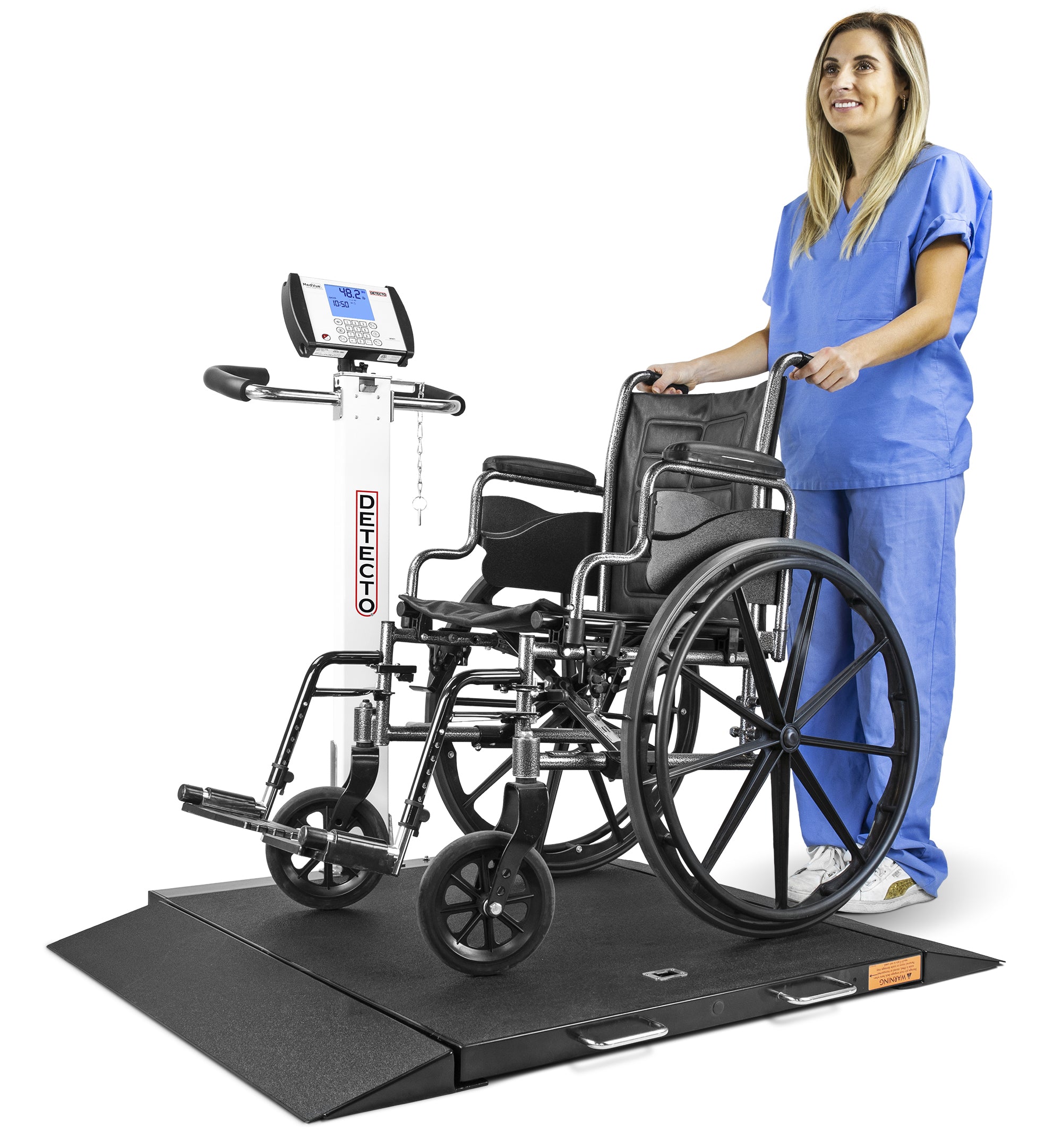Portable Wheelchair Scale with Fold-Up Column | EMR Ready | 1,000 lb Capacity