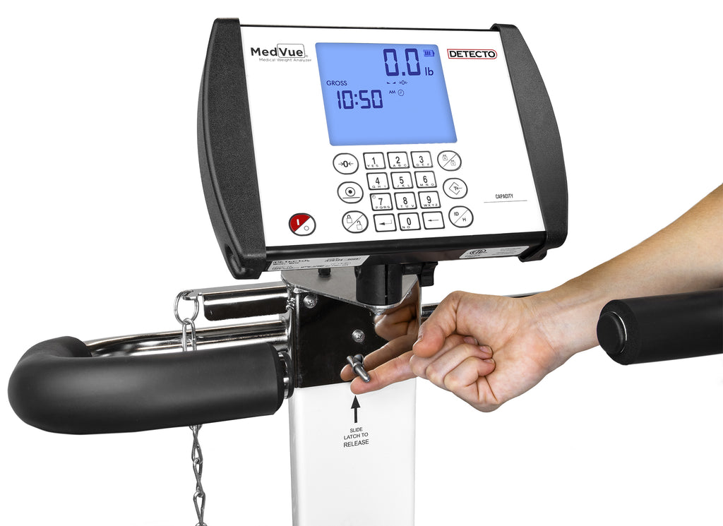 Portable Wheelchair Scale with Fold-Up Column | EMR Ready | 1,000 lb Capacity