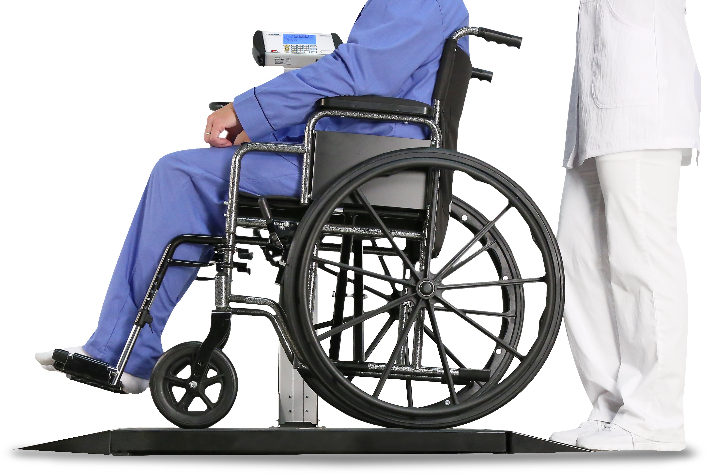 Portable Wheelchair Scale with Fold-Up Column | EMR Ready | 1,000 lb Capacity