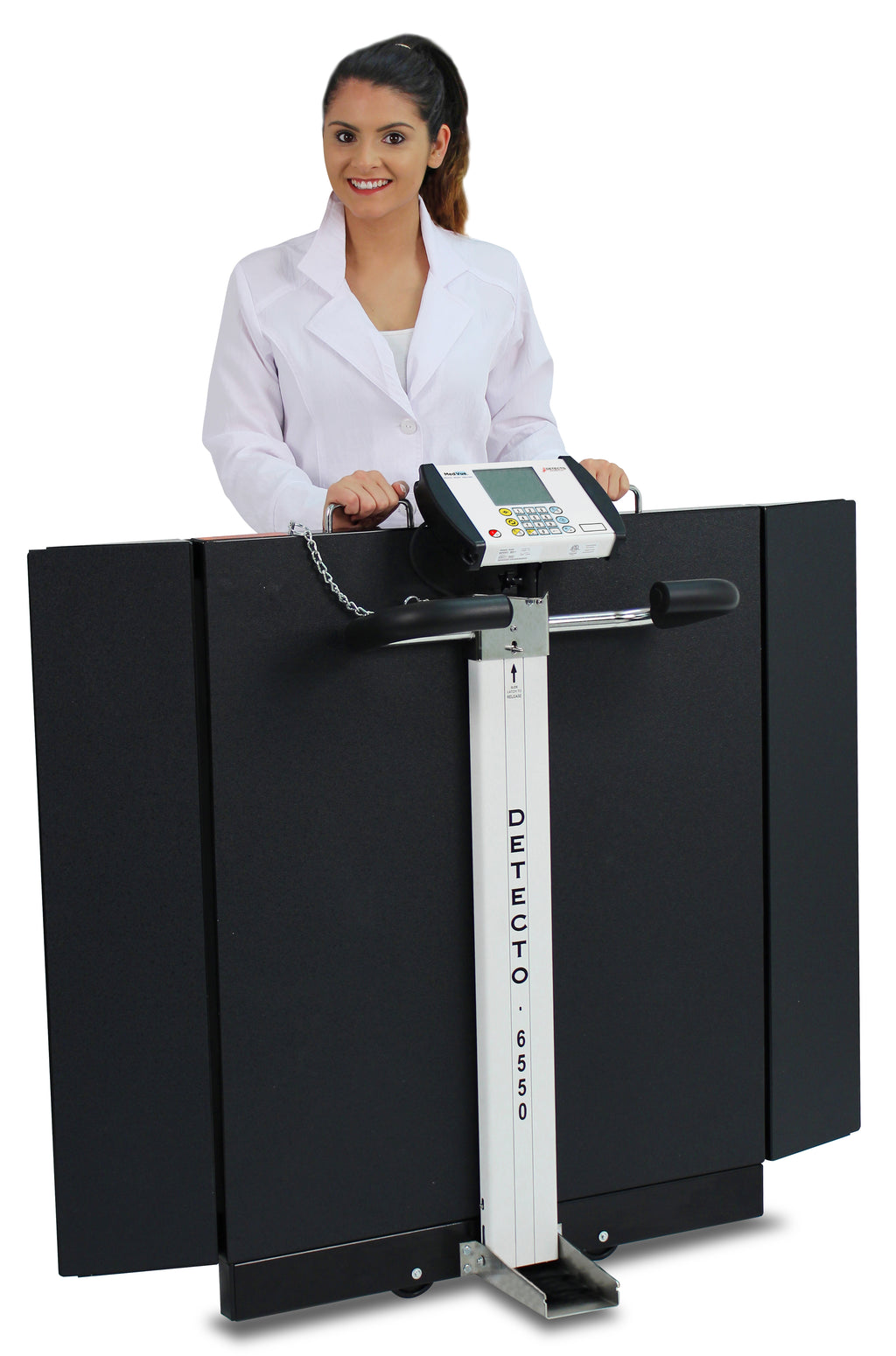 Portable Wheelchair Scale with Fold-Up Column | EMR Ready | 1,000 lb Capacity
