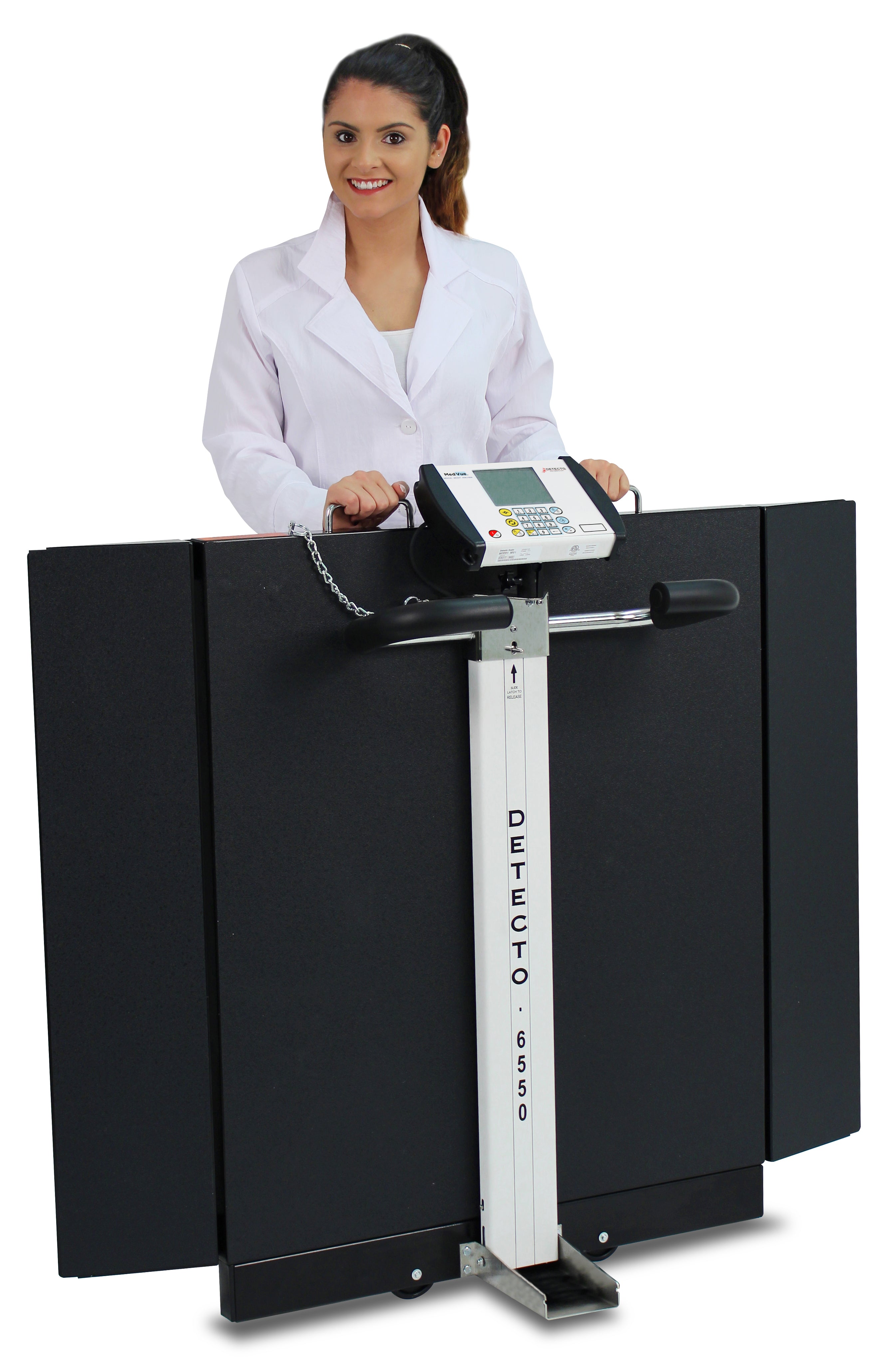 Portable Wheelchair Scale with Fold-Up Column | EMR Ready | 1,000 lb Capacity