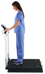 Portable Wheelchair Scale with Handrail | 1,000 lb Capacity & Fold-Up Design