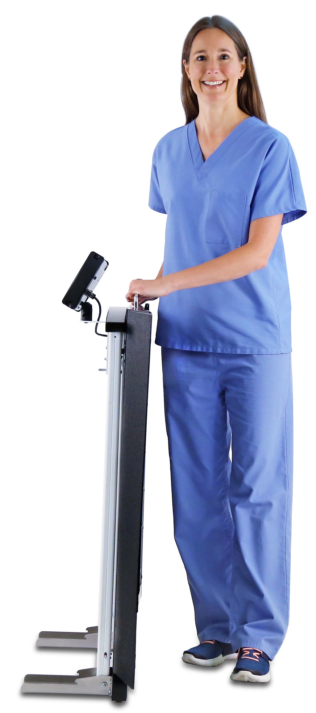 Portable Wheelchair Scale with Handrail | 1,000 lb Capacity & Fold-Up Design