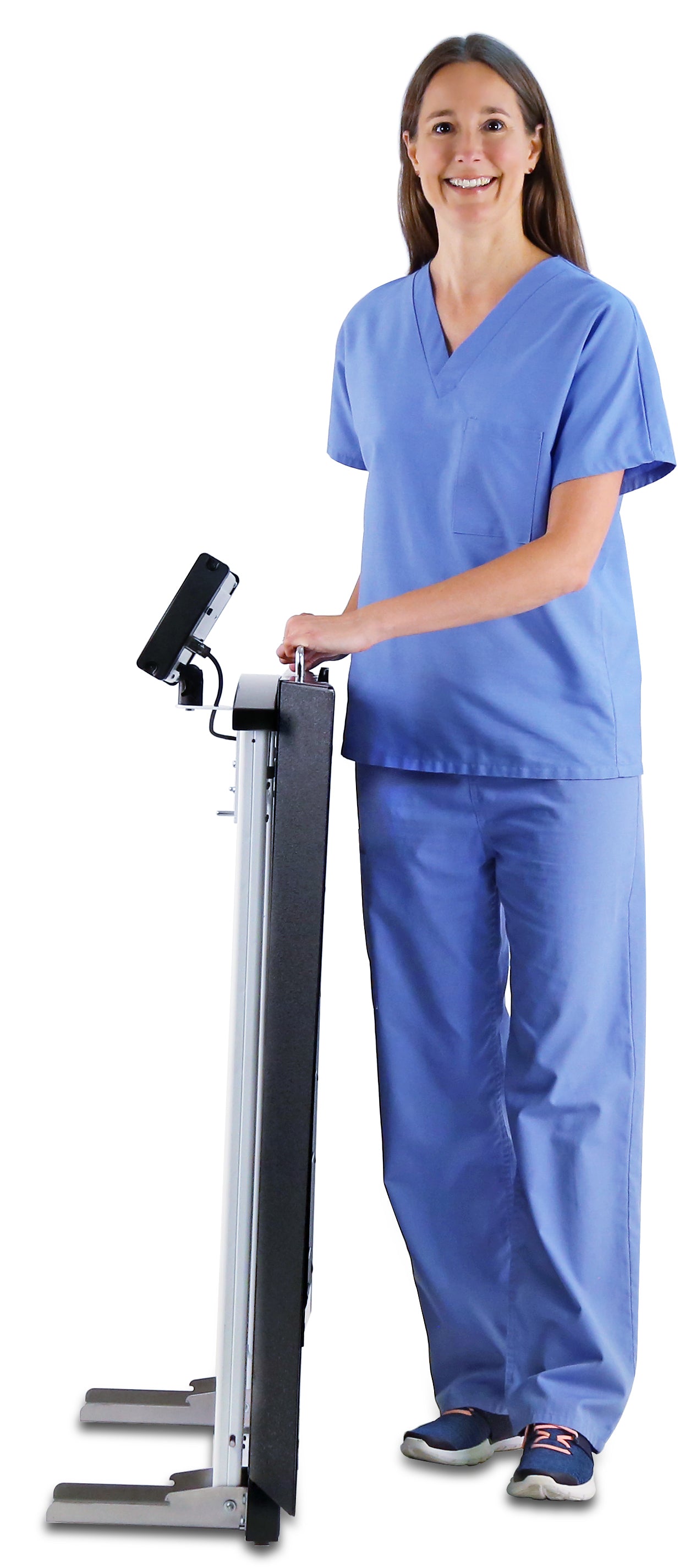 Portable Wheelchair Scale with Handrail | 1,000 lb Capacity & Fold-Up Design