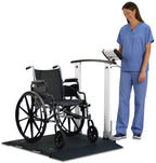 Portable Wheelchair Scale with Handrail | 1,000 lb Capacity & Fold-Up Design
