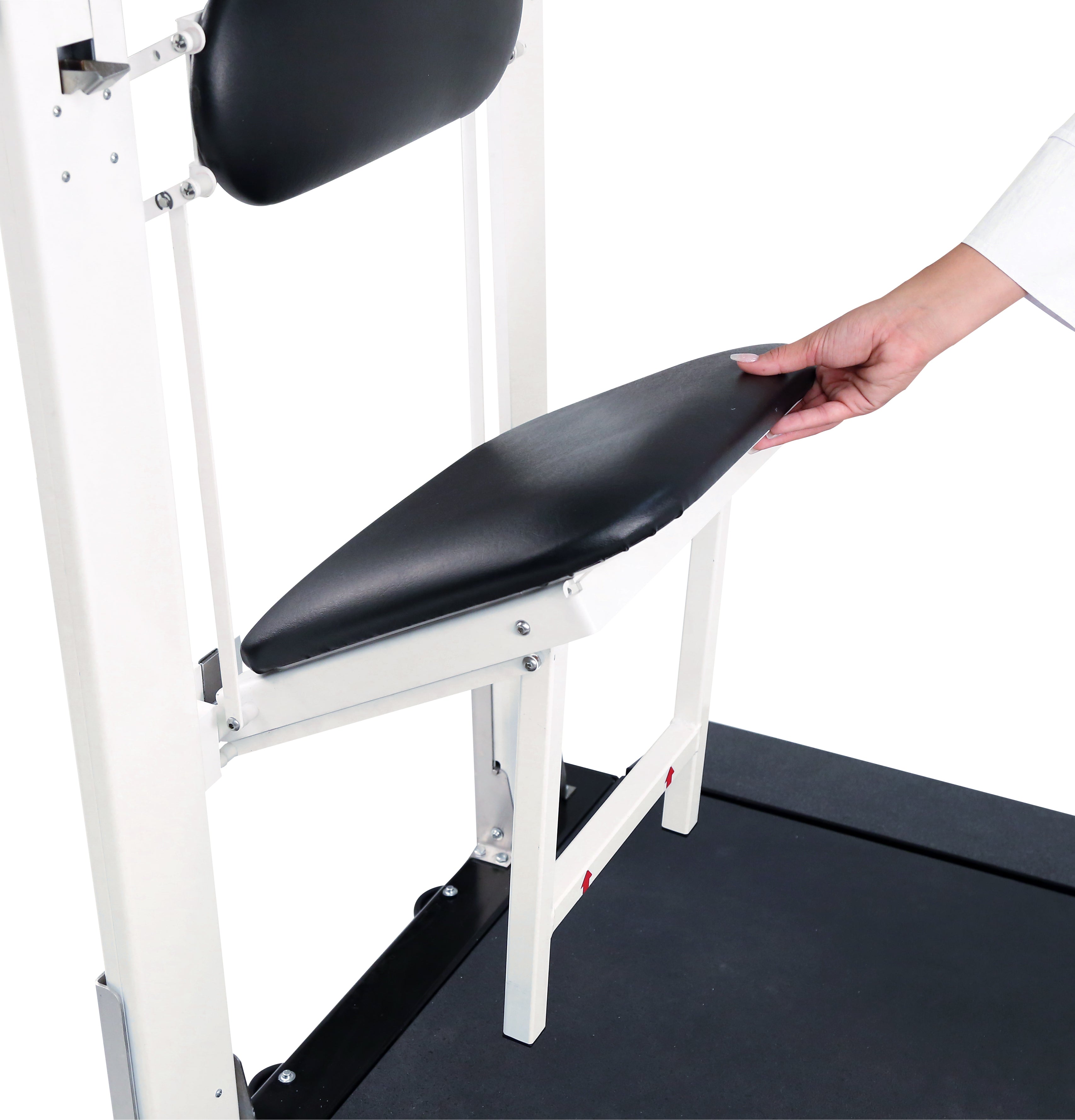 3-in-1 Portable Wheelchair Scale with Fold-Up Seat & Handrail | 1,000 lb Capacity