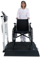 3-in-1 Portable Wheelchair Scale with Fold-Up Seat & Handrail | 1,000 lb Capacity