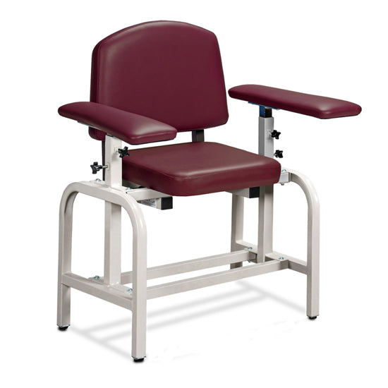 Fauteuil à bras droits pour prélèvements sanguins Clinton Lab série X (hauteur standard et haute, assise standard et extra-large de 35 po, capacité de 400 lb)
