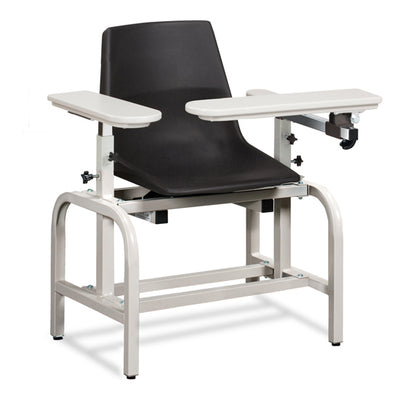 Clinton Standard Lab Series E-Z-Clean Plastic Blood Drawing Chair (20" Regular or 26" Tall Height, Optional Drawer, 300 lb Capacity)