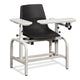 Clinton Standard Lab Series E-Z-Clean Plastic Blood Drawing Chair (20" Regular or 26" Tall Height, Optional Drawer, 300 lb Capacity)