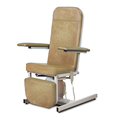 Clinton Recliner Series 6810 Electric Hi-Lo Blood Drawing Chair (22" to 30" Height, Syncope Recline, 375 lb Capacity)6810, Clinton Industries, Recliner Series, Electric Phlebotomy Chair, Blood Draw Recliner, Blood Donor Chair, Power Hi Lo Chair, Syncope M