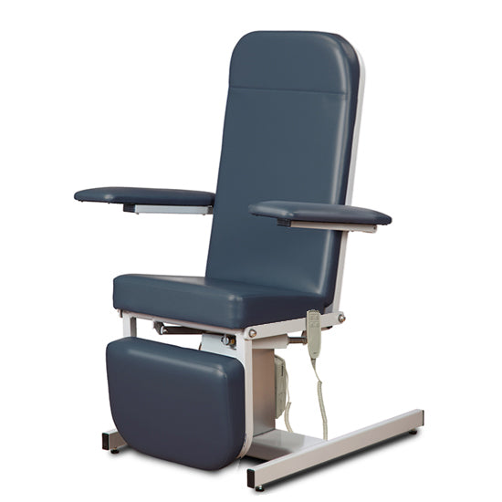 Clinton Recliner Series 6810 Electric Hi-Lo Blood Drawing Chair (22" to 30" Height, Syncope Recline, 375 lb Capacity)6810, Clinton Industries, Recliner Series, Electric Phlebotomy Chair, Blood Draw Recliner, Blood Donor Chair, Power Hi Lo Chair, Syncope M