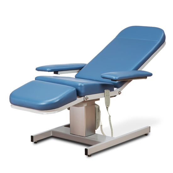Clinton Recliner Series 6810 Electric Hi-Lo Blood Drawing Chair (22" to 30" Height, Syncope Recline, 375 lb Capacity)6810, Clinton Industries, Recliner Series, Electric Phlebotomy Chair, Blood Draw Recliner, Blood Donor Chair, Power Hi Lo Chair, Syncope M
