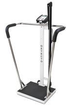 Pèse-personne bariatrique avec barre d'appui et tige de hauteur mécanique – Capacité de 1 000 lb (6855MHR-AC)