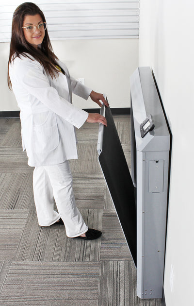 Wheelchair Scale, Digital, Wall Mount, Fold Down Platform, 1000 lb x  0.2 lb