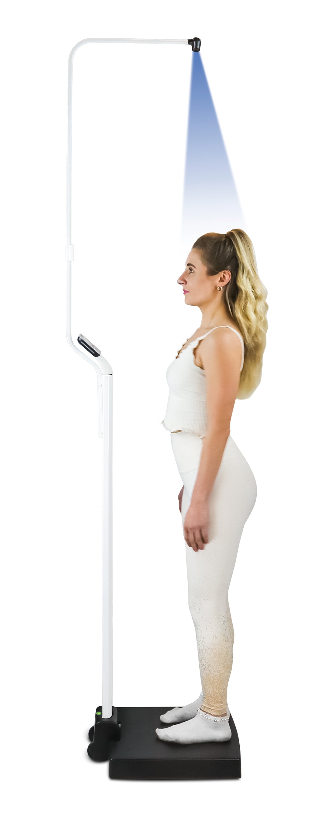 Apex Eye-Level Digital Clinical Scale with Touchless Sonar Height Rod & Welch Allyn LXI Connectivity (APEX-SH-LXI-AC)