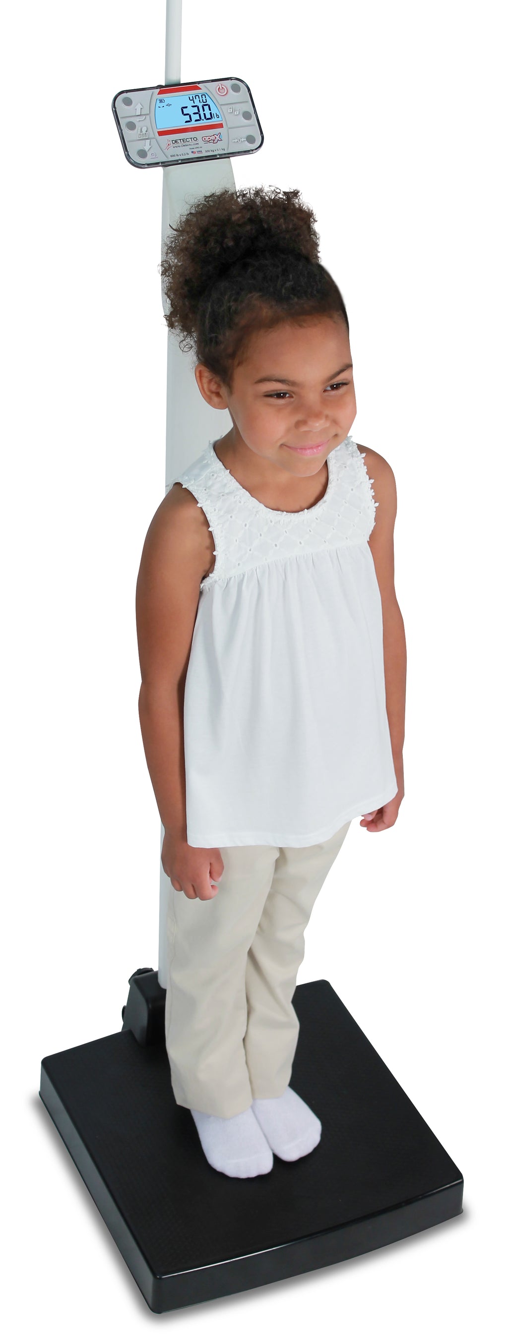 Pèse-personne clinique numérique Apex, toise Sonar, adaptateur secteur inclus