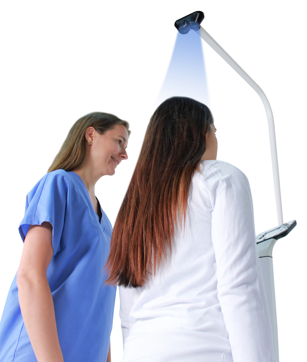 Apex Eye-Level Digital Clinical Scale with Touchless Sonar Height Rod & Welch Allyn LXI Connectivity (APEX-SH-LXI-AC)